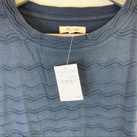 Madewell Dolman Solid Women’s Crop Top Navy Size Medium NWT - Picture 7 of 8